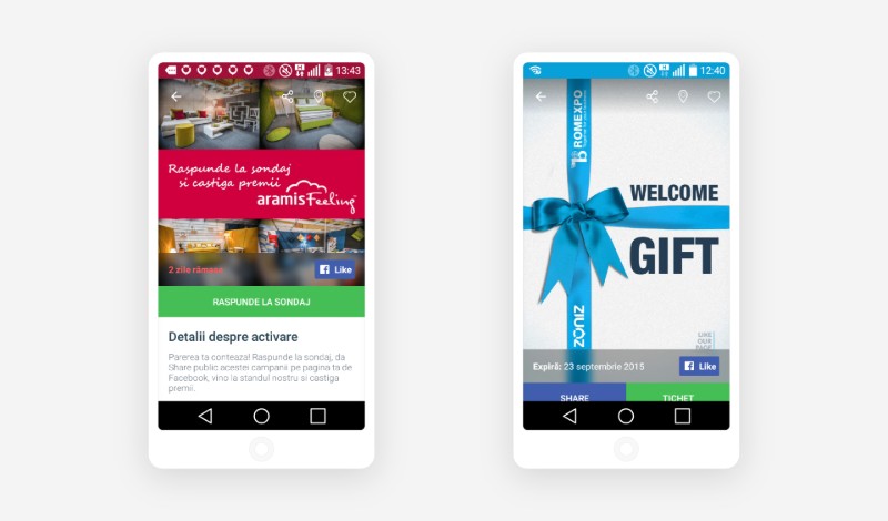 Two campaigns on Zoniz app at Romexpo